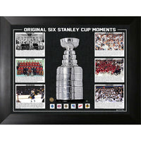 Original Six Stanley Cup Moments - Framed Print - 35" x 27"-Premium print framed