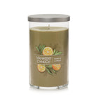 Yankee Candle Medium Pillar Scented Candle - Sage & Citrus - 14oz-Brushed-metal lid serves as a candle coaster
