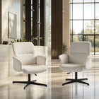 Chaise de Bureau en Tissu à Hauteur Réglable avec Accoudoir – Beige Homy Casa-Assemblage Facile : La chaise est accompagnée d'instructions d'assemblage claires, permettant une installation rapide et sans effort.
