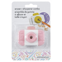 Merangue - Affûteur d'appareil photo 2 en 1-Conception 2 en 1 avec gomme et taille-crayon intégrés