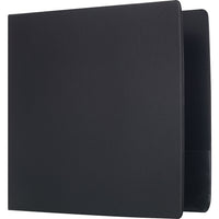 Staples - Reliure standard avec porte-étiquette et anneaux en D, 3 po, noir-Les anneaux en D sont dotés d'une plus grande capacité de feuilles que les anneaux ronds de la même grandeur