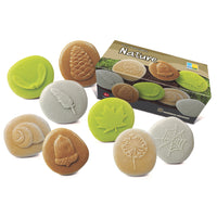 Yellow Door Let's Investigate Nature Stone Figures 8-Piece Set-These beautifully tactile stones reflect the natural treasures children might discover in the natural world.