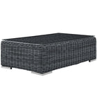Modway - Summon Terrasse extérieure Plateau en verre Table basse - Gris-Résistance à l’eau et aux UV
