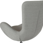 Chaise d’appoint salon-réception de série Egg en tissu gris pâle (CH-162430-LTGY-FAB-GG)-Oreiller lombaire