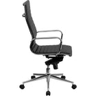 Nicer Interior Ribbed Group Style High Back Desk Chair - Black-Knee-tilt mechanism allows you to lock the chair in a tilted position.  