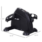 Soozier Portable Mini Pedal Exercise Bike - Black-Adjustable rotary resistance knob allows you to customize your workout 