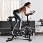 Soozier Exercise Bike - Stationary Bike with LCD Display-Stepless resistance and heavy-duty flywheel provide smooth, quiet performance with variable workout intensity 