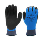 SHOWA - Gant en caoutchouc naturel entièrement en mousse, résistant à l'eau et respirant - Noir/Marine - Taille S-Doublure en nylon et polyester / tricot sans couture de calibre 13