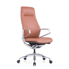 DecentLiving Full Height-Back Office Chair - Brown-Heavy duty casting aluminum body system