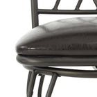 Homy Casa Industrial Swivel 26" Counter-Height Bar Stools - Set of 2 - Black Faux Leather-Perfect Height: 26" seat height, ideal for use with kitchen counters or high tables.