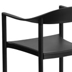 Flash Furniture HERCULES Plastic Cafe Stack Chair - Black-Ergonomically Contoured Design