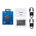 Samsung MU-PC4T0T/AM USB 3.2 Gen. 2 T7 4TB Portable SSD - Gray-Hi Resoultion Video Recording