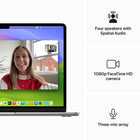 Apple MacBook Air 13.6" - M3 Chip - 256 GB SSD - 16 GB Unified Memory - Space Grey - English-More room for what you love: The 13.6-inch Liquid Retina display supports 1 billion colors.