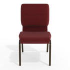 Flash Furniture HERCULES Series 18.5"W Stacking Church Chair in Burgundy Patterned Fabric with Gold Vein Frame-CA117 Fire Retardant Foam