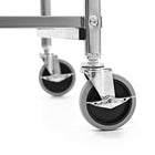Luxor Collapsible Steel Wire 2-Shelf Cart - Silver-6