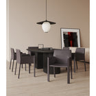 Manhattan Comfort - Chaise de salle à manger moderne Vogue 23,43 po en similicuir gris-Cadre en métal durable