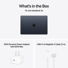 Apple - MacBook Air 15 po - M5 - 10 coeurs - 512 Go SSD - Mémoire unifiée 16 Go - Minuit-9