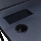 DESIGNlab By OSP Emulator Battlestation Gaming Desk - Black-Raised monitor shelf for optimum viewing position
