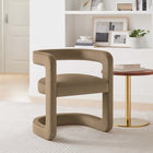 Modway Winslow Performance Velvet Barrel Accent Chair - Taupe-Performance Velvet Fabric