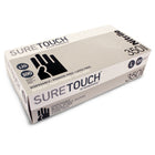 Suretouch - Gants en nitrile jetables sans poudre, 5 mil, noir, grande petit, 100 gants/boîte-Sans poudre