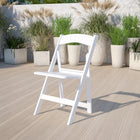 Flash Furniture – Chaise pliante en résine HERCULES, capacité de 1000 lb, siège en vinyle rembourré, blanc (LEL1WHITE)-Siège amovible imperméable