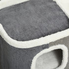 PawHut - Maison pour chat à 4 niveaux avec surface à griffer en sisal-Matériau : panneau de particules, peluche courte, sisal, laine d'agneau 