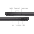 Apple 14" MacBook Pro - M4 Pro - 14 Core CPU - 1 TB SSD - 24 GB Unified Memory - Silver - French-Advanced camera and audio: Stay perfectly framed and sound great with a 12MP Center Stage camera, three studio-quality mics, and six speakers with Spatial Audio with support for Dolby Atmos