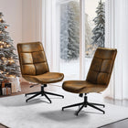 Homy Casa - Chaise de bureau ergonomique avec tissu en daim - Marron-9