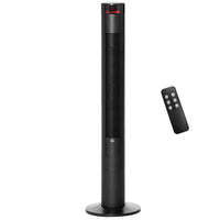 HOMCOM 46" Tower Fan for Bedroom with Remote Controller - Black-Features 4 modes (Normal, Natural, Sleep, Child) and 3 speeds (High, Medium, Low) 