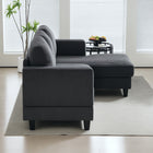 HOMCOM L Shape Sofa with Chaise Lounge - Charcoal Grey-Reliable multilayer board frame with 8 legs supports up to 882 lb. (400 kg)