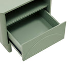 Manhattan Comfort Ella 19.7" Modern Nightstand - Sage Green-Thick Rectangular 6.9 in. Sled Legs Offer Stability and a Unique, Modern Twist on a Classic Sled-Base