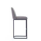 Manhattan Comfort Serena 17.71" Modern Leatherette Upholstered Barstool - Grey - 2 Pack-Made to Last. Commercial Grade Product