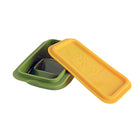 Marcus & Marcus Collapsible Silicone Rubber Sandwich Wedge Container with Snap-On Lid - Lola The Giraffe - 3 Pack-Freezer Safe