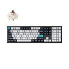 Keychron Q6 Max RGB Wireless Mechanical Keyboard - Brown Switch - Full-size Layout wiith Knob - Carbon Black-Exceptional Connectivity: Seamlessly switch between devices with the 2.4 GHz wireless connection or Bluetooth 5.1, offering fast response times and multitasking capabilities across your computer, phone, and tablet.