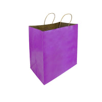 Reliabag - Sac En Papier Avec poignees Torsadees, Violet, 14 po L X 10 po P X 15,75 po H, Paquet De 150-Fabrique en papier kraft violet de qualite superieure avec fond plat renforce.