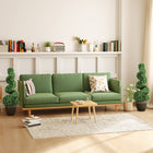 HOMCOM - Arbre s topiaires artificiels en spirale de buis 36 po en pot - vert - ensemble de 2-Entretien minimal requis 