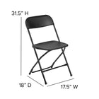 Flash Furniture – Chaise pliante HERCULES de qualité supérieure en plastique d’une capacité de 800 lb, noir (LEL3BLACK)-8