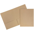 JAM Paper Premium Matte Coloured Cardstock Two-Pocket Presentation Folders - Brown Kraft Bag Recycled - 6 Pack-Colour: Brown Kraft