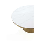 Manhattan Comfort Glenn 31.49" Modern Glam Coffee Table - Gold-Tabletop Diameter Measures 31.49 inches