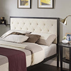 Modway Mia Fabric Full Bed - Brown Beige-Powder-coated steel frame