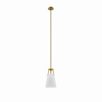 Modway - Aspire Lumière suspendue - Laiton en satin blanc-Suspension lumineuse moderne