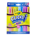 Crayola Clicks Retractable Markers - Neon - 10 Pack-CRAYOLA CLICKS RETRACTABLE MARKER SET: Includes 10 Retractable Crayola Markers in assorted neon colours