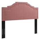 Modway Adelaide Performance Velvet King Platform Bed - Dusty Rose-Bed Frame Weight Capacity: 800 lb