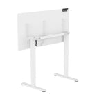 Uplite Mobile Electric Height Adjustable Standing Desk - White-Single-sided large 43.3" x 27.6" dry erase board allows you to tilt between 0 to 90 degrees using the pneumatic lever. Allows graphic design work or a whiteboard setup with automatic height adjustments