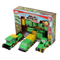 Popular Playthings Magnetic Mix or Match Vehicles - Farm-Vehicles set allows you to build three unique vehicles