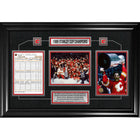 Calgary Flames 1989 Stanley Cup Champions Scoresheet Collage - Framed Print - 36" x 24"-Premium scoresheet framed