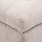 HOMCOM - Banc ottoman de rangement en tissu lin pour bout de lit - beige-Le couvercle à fermeture douce protège les doigts et réduit les claquements indésirables 