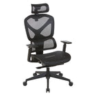 Pro-line II - Fauteuil Ergonomic avec haut dossier et siège en maille avec appui-tête-Appui-tête réglable