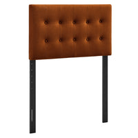 Modway Emily Stain-Resistant Performance Velvet Twin Size Headboard - Rust-Stain-Resistant Performance Velvet