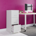 Hirsh 3-Drawer Vertical Filing Cabinet with Lock - Pearl White-Full high-side drawers provide storage for other office essentials